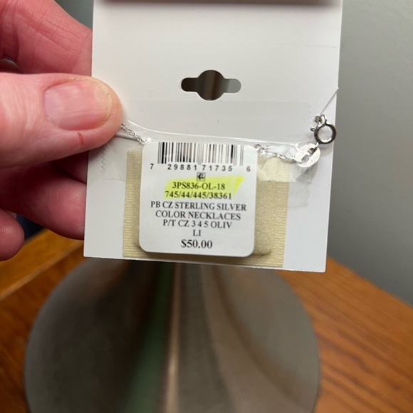 Gianni Berini cubic zirconia, sterling silver necklace - Picture 4 of 4